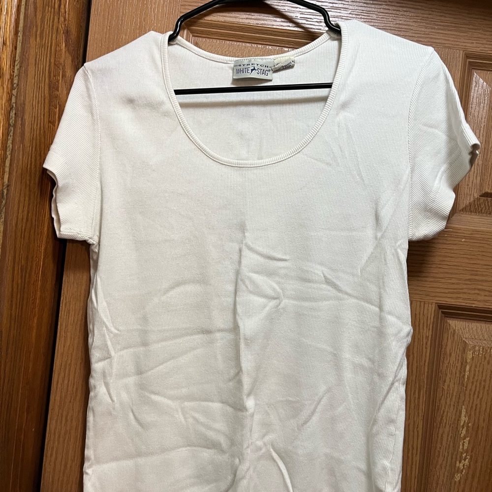 White Stag Fitted White Short Sleeve Tee
